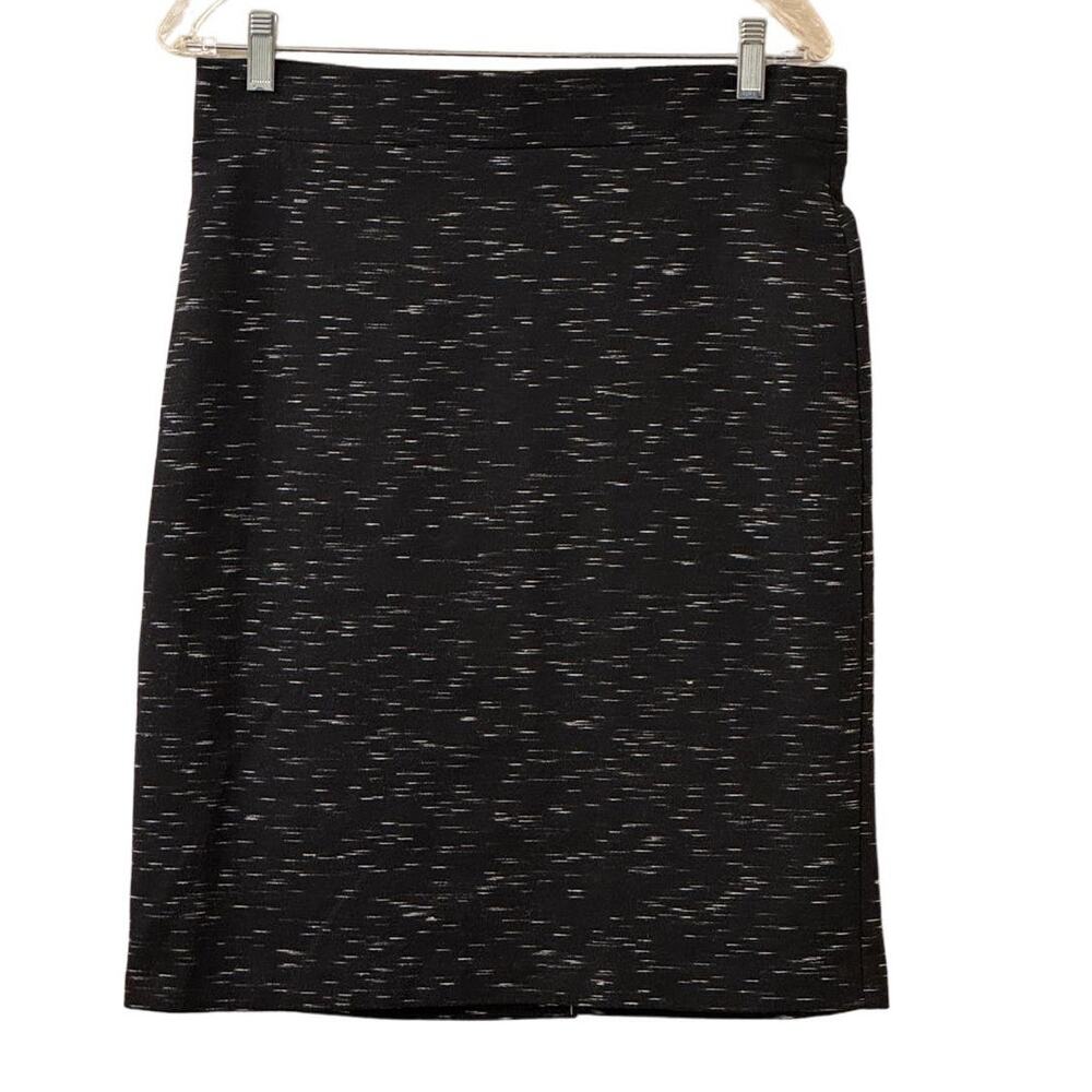 Counterparts Black and White Specked Stretch Straight Pencil Skirt Size Medium